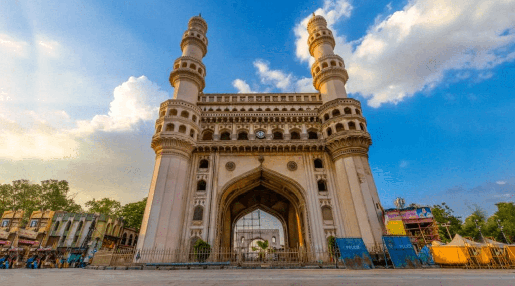 The iconic Charminar in Hyderabad, a famous monument.