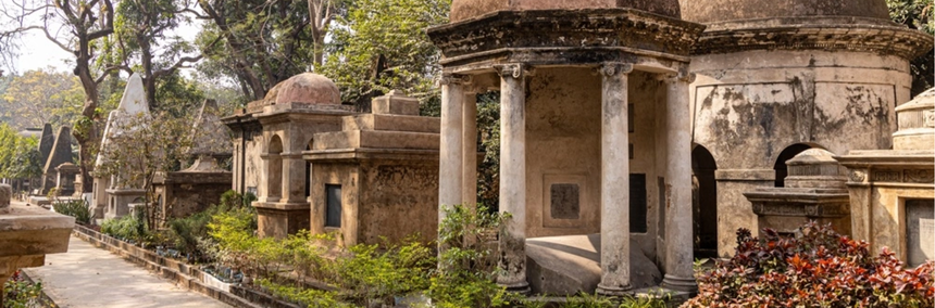 dome like structures in South Park Street Cemetery
