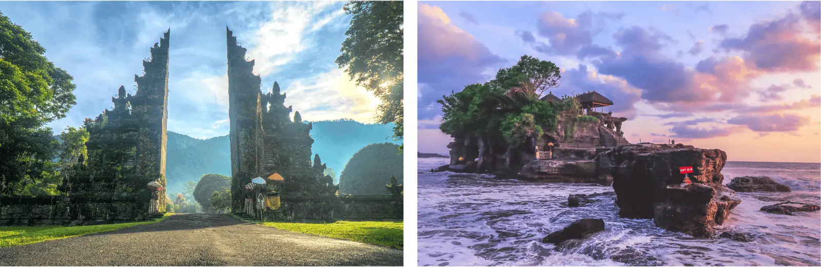 Handara Gate, Ulun Danu Temple, Tanah Lot sunset, Bali